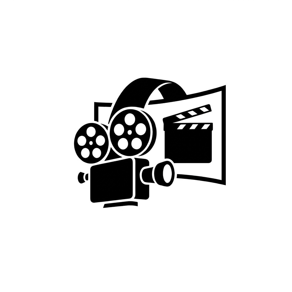 Classic film camera with cine theme